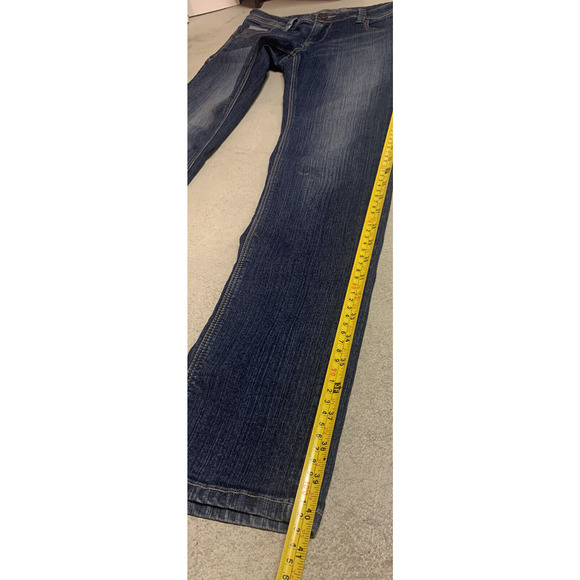 Bongo Jeans Womens 9 Dark Wash Low Rise Embellished Pocket Straight Leg Pants - Picture 15 of 15
